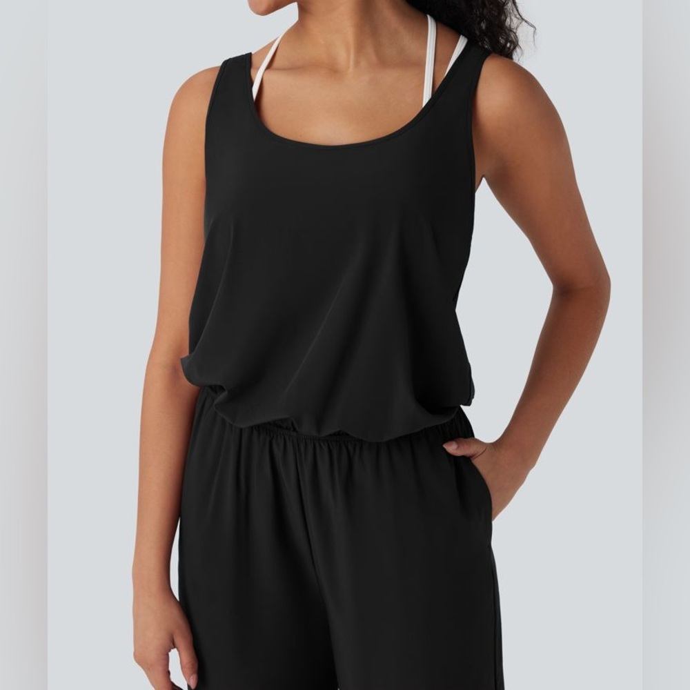 🖤 NWT! Halara Quick Dry Featherweight Jumpsuit with Pockets - Picture 4 of 12